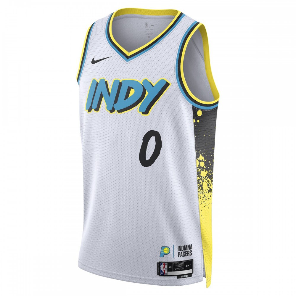 Tyrese Haliburton Indiana Pacers Unisex 2024/25 Swingman Player Jersey - City Edition - White-Pro Kit Vault | Brand New 26/27 Sports Jerseys